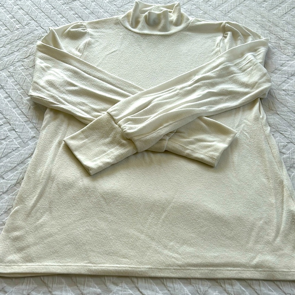 J Crew puff sleeve turtleneck